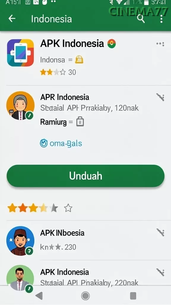 Pratinjau antarmuka cinema77 — aplikasi APK resmi Android v2.5.6